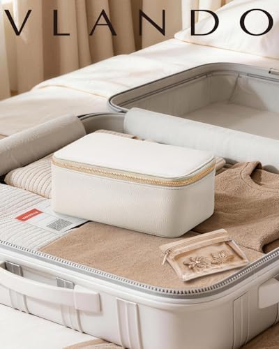 VLANDO Travel Jewelry Case,Jewelry Box with 12 Velvet Jewelry Pouch Jewelry Travel Organizer for Women Girl Jewelry Case Necklace Rings Earrings Bags Wedding Gifts (White) - color: 12PCS-White