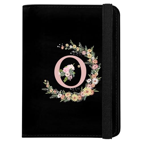 Cute Passport Holder and Holder Combo Passport Cover with RFID Blocking Women Men Compatible Wallet Credit Card Protector (Black-O) - color: Black-O