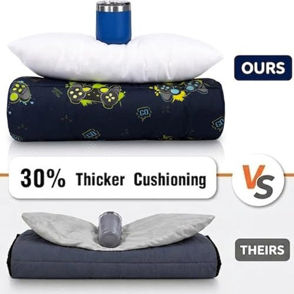 Primlect Thickened Toddler Nap Mat with Removable Pillow and Minky Blanket, Extra Large 55''x35'' Sleeping Bag, Washable, Roll up, Perfect for Daycare, Preschool, Kindergarten, Boys and Girls - color: Blue Traffic Upgraded