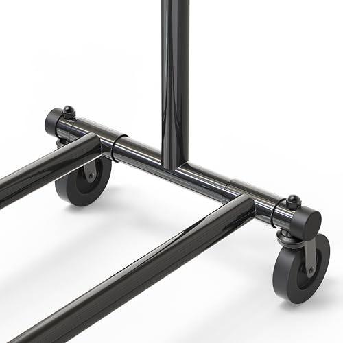 Simple Houseware Heavy Duty Clothing Garment Rack, Holds Up to 150 lbs, 42 to 67 Inches Extendable Rod, Black - color: Black, size: Heavy Duty