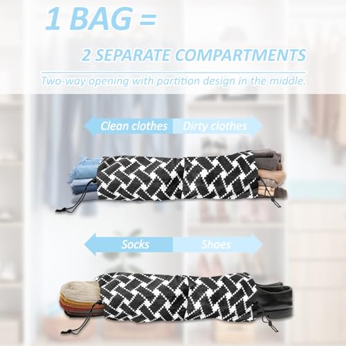 Geometrical abstract Compression Packing Set (7 Piece) - Quick-Dry Organizer Cubes Packing - Travel Essential Bag for Clothes Shoes Cosmetics Toiletry - color: Black-12