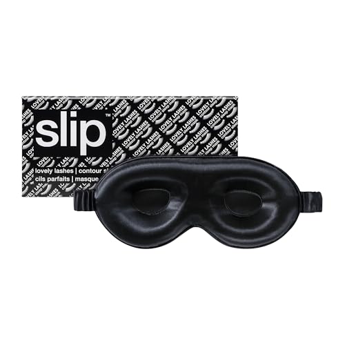 slip Contour Sleep Mask | 100% Pure Mulberry Silk, Ultra Soft | Contoured Design, Prevents Eye Pressure | Adjustable Strap, Ideal for Travel - Black - color: Black