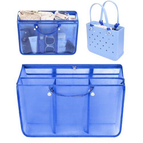 OUTXE Beach Bag Organizer Compatible with Baby Bogg Bag Accessories Inserts, Lightweight Mesh Insert Divider Pouch for Small Bogg Bags, Beach Tote Bags Insert for Organizing - color: Klein Blue, size: Medium