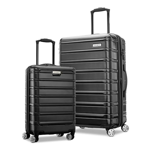 Samsonite Omni 2 Hardside Expandable Luggage with Spinner Wheels, PRO 2PC SET (CO/M), Midnight Black - color: Midnight Black, size: 2-Piece Set (Carry-on PRO/Medium)