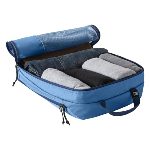 Eagle Creek Pack-It Reveal Clean/Dirty Cube M - Water-Resistant Dual Compartment Packing Cube With Internal Divider for Clean & Dirty Clothes - Travel Essentials - Blue Dawn - color: Blue Dawn