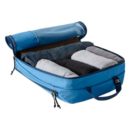 Eagle Creek Pack-It Reveal Clean/Dirty Cube M - Water-Resistant Dual Compartment Packing Cube With Internal Divider for Clean & Dirty Clothes - Travel Essentials - Blue Dawn - color: Blue Dawn
