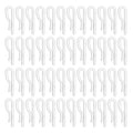 100PCS Shirt Folding Clips: Clothespin Fabric Holder - Clear Shirt Folding Clasp - Plastic Clip for Garments Pants Socks Ties Organizing White - color: Transparent