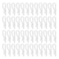 100PCS Shirt Folding Clips: Clothespin Fabric Holder - Clear Shirt Folding Clasp - Plastic Clip for Garments Pants Socks Ties Organizing White - color: Transparent