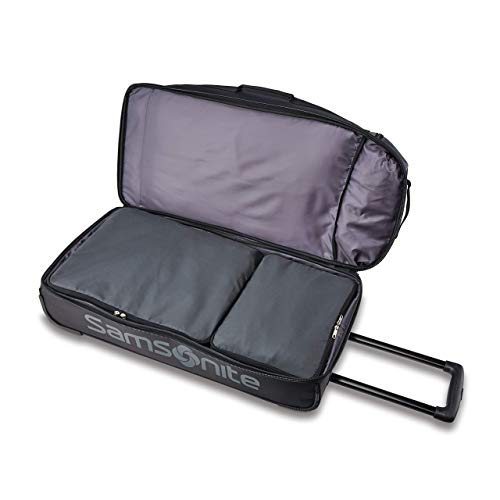 Samsonite Andante 2 Wheeled Duffel Bag – 28-Inch Durable Rolling Luggage with Inline Skate Wheels, Push-Button Handle & Spacious Compartments – Travel-Friendly and Lightweight - Riverrock/Black - color: Riverrock/Black, size: 28-Inch
