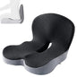 Memory Foam Office Chair Cushion, L-Shaped Integrated Seat Cushions, Chair Seat Cushion for Lower Back Tailbone Protection, Ergonomic SeatCushion with Lumbar Support (Black Gray)