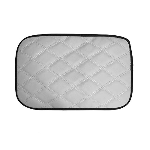 FH Group Faux Leather Diamond Pattern Center Console Gray Armrest Cushion, Luxury Seat Box Cover Protector fits Most Cars, SUVs, and Trucks - color: Gray, style: Console Cover (Diamond)