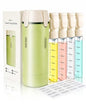 4 in 1 Travel Dispenser Bottle, TSA Approved Leak Proof Refillable Toiletry Containers for Shampoo, Conditioner, Lotion & Skincare – Easy Clean Travel Bottles for Gym, Business - color: Key Lime