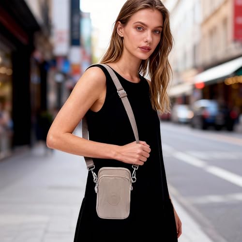 Small Crossbody Bags for Women Cell Phone Cross body Purses with Adjustable Strap & Headphone Jack, Shoulder Bag - color: Black