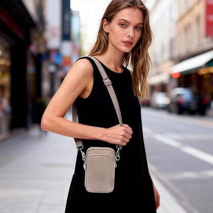Small Crossbody Bags for Women Cell Phone Cross body Purses with Adjustable Strap & Headphone Jack, Shoulder Bag - color: Grey