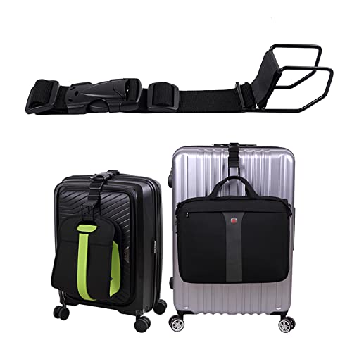 Vigorport Luggage Hook Strap,J Hook for add a Bag Luggage,Multi Adjustment Bag Strap Hook with Hands Free(Black-Large Size) - size: Large size/Standard buckle