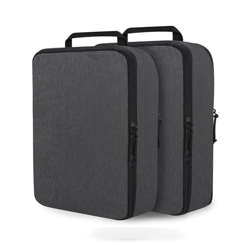 Compression Packing Cubes for Travel Essentials, 2 Set Expandable Packing Cubes for Suitcase Luggage Organizer Bags for Travel, Black - color: Black, size: Large