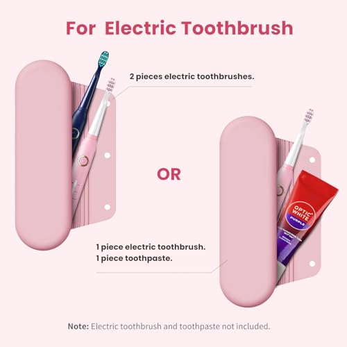 Silicone Electric Toothbrush Travel Case, Manual Toothbrush Travel Cover for Men and Women,Toothbrush Holder for Travel,Gym and More, Fits Most Manual and Electric Toothbrushes - Pink - color: Pink