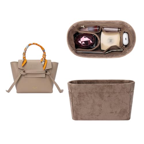 GIVLEFLY purse inserts for handbags,handbag insert organizers,grey medium - color: Grey, size: Medium