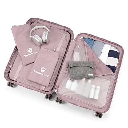 Traveler's Choice Ultimax II Polycarbonate Hardside Luggage with Spinner Wheels, Pink, 25-Inch Medium Luggage - color: Pink, size: 25-Inch Medium Luggage
