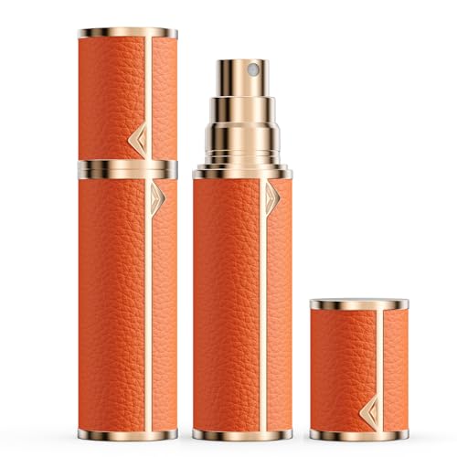 kuangre 10ml Atomizer Perfume Spray Bottle, Empty Cologne Dispenser, Portable Sprayer Travel Essentials for Many Scenes Gifts. - color: Starry Orange-10ml