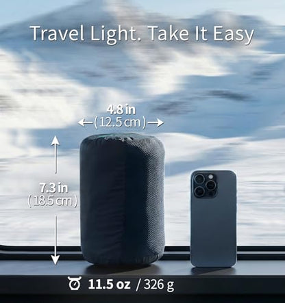 Litume Travel Camping Blanket Lightweight and Breathable, 67 x 48 in Soft Airplane Flight Blanket for Travelers, Foldable Sheet with Stuff Sack for Train, Camp, backapcking, Office, Home - color: Teal