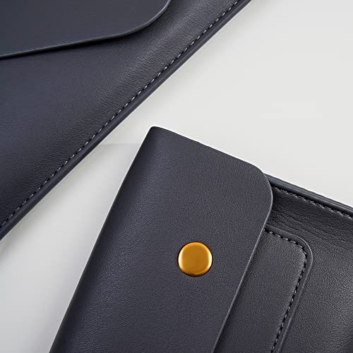 PU Leather Laptop Sleeve Compatible with New 14 inch MacBook Pro A2992 A2918 A2442,Old MacBook Pro Air 13, Surface Laptop 13.5, Thinkpad X1 Carbon 14 Set of 4PCS Color Dark Grey - color: Dark Grey, size: 14Inch Laptop