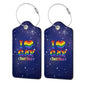 I Love Gay Butt Sex Set of 2 Durable Leather Luggage Tags Stylish Travel Gear Men Women
