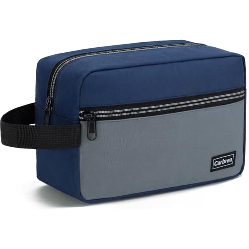 Carbrea Travel Toiletry Bag - Small Toiletry Bag for Men Skincare Bag for Toiletries Accessories Gifts - Navy Blue - color: Navy Blue, size: Medium