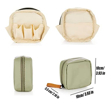 Hekyip Mini Cosmetic Bag, Travel Makeup Pouch, Portable Waterproof Cosmetic Pouch for Ladies Women, Mini(Mini Green) - color: Mini Green