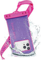 Case-Mate IP68 Waterproof Phone Pouch - Floating Waterproof Phone Case w/Crossbody Lanyard - Beach Cruise Ship Travel Essentials - Compatible with All Devices - Touchscreen Friendly - Purple Paradise - color: Purple Paradise