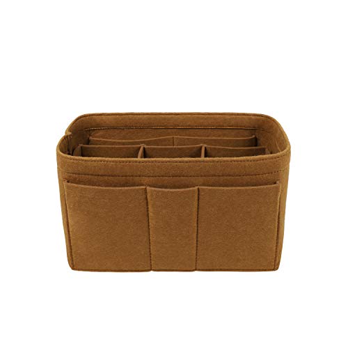 ZTUJO Purse Organizer Insert, Felt Bag Organizer For Handbag Purse Organizer,13 Colors, 6 Size (Medium, Light Coffee) - color: Light Coffee, size: Medium