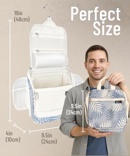 D&D Wanderlust D&D Hanging Travel Toiletry Bag for Men and Women – Cosmetics, Makeup and Toiletries Organizer Kit with 10 Compartments - color: Floral
