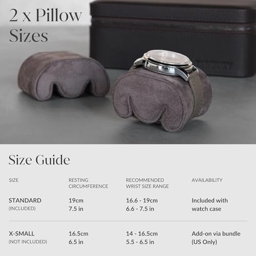Genuine Leather 2 Watch Travel Case (Brown) - color: Brown, size: 2 Watch Case