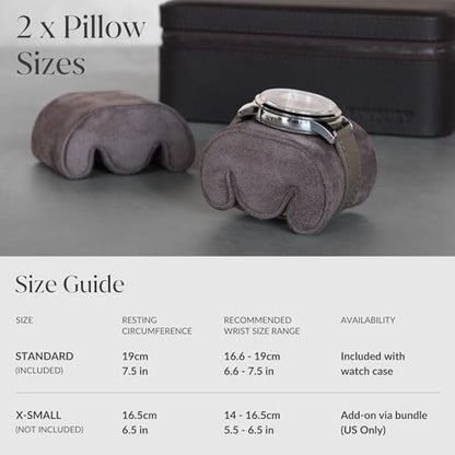 Genuine Leather 2 Watch Travel Case (Brown) - color: Brown, size: 2 Watch Case