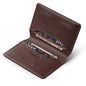 VULKIT Slim Minimalist Card Holder RFID Blocking Leather Credit Card Holder Front Pocket Wallet Magnetic Closure - color: Espresso