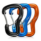 Heavy Duty Carabiner Clip Hook 8KN (1763 lbs), 2 PCS Ultra-Light Aluminum Caribeaners with Double Door D Ring Shape, for Hammock, Camping, Hiking, Backpacking, Dog Leash, Keychain Clip - style: 1#Rainbow-3pc