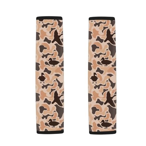 2 Pack Seatbelt Covers Car Seat Strap Pads Easy to Install Anti-Slip Duck Camouflage Hunting Shoulder Strap Protects Universal Car Interior Accessories Car Arm Rest Cover - color: Duck Camouflage Hunting