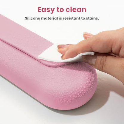 Silicone Electric Toothbrush Travel Case, Manual Toothbrush Travel Cover for Men and Women,Toothbrush Holder for Travel,Gym and More, Fits Most Manual and Electric Toothbrushes - Pink - color: Pink