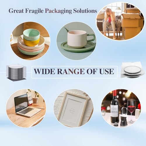 Dish Packing Supplies for Moving,180pack Cushion Foam Pouches for Packing Dishes and 60pack Foam Sheets,A total of 240pcs of Packing Materials for fragile items - size: 240 pack (180 pouches + 60 sheets)