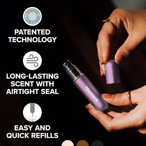 Travalo Classic HD Perfume Atomizer - Leak-Proof and TSA Approved for Air Travel - Reusable, Airtight, Easy-Fill Mini Pump Sprayer - Lightweight, Elegant Design w/Volume Window - Perfect Pink 0.17oz - color: Perfect Pink