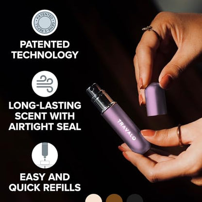 Travalo Classic HD Perfume Atomizer - Leak-Proof and TSA Approved for Air Travel - Reusable, Airtight, Easy-Fill Mini Pump Sprayer - Lightweight, Elegant Design w/Volume Window - Perfect Pink 0.17oz - color: Perfect Pink