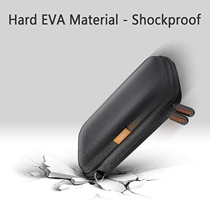 External Hard Drive Case - GLCON Shockproof EVA Carrying Case for WD My Passport Element Seagate Expansion Backup Toshiba 1TB 2TB 4TB - High Protection Portable Travel Electronic Power Bank Bag - color: Black