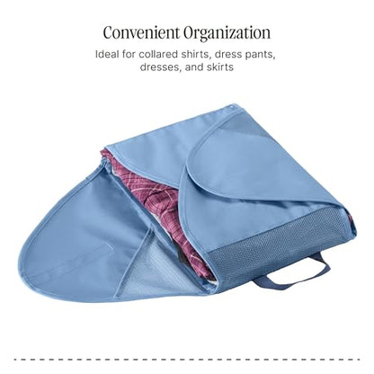 Eagle Creek Pack-It Reveal Garment Folder - Travel Garment Bag with Compression Wings to Maximize Luggage Space - Convenient Top Handle - Quick Drying Material - Blue Dawn - Medium - color: Blue Dawn