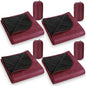Preboun 4 Pack Large Waterproof Stadium Blankets Thick Warm Fleece Picnic Camping Blankets for Cold Weather Football Games Concerts Beach Outdoor Activities Homeless Donations(Dark Red) - color: Dark Red