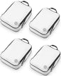 Large Compression Packing Cubes for Travel-Packing Cube Luggage Organizers 4 Piece Set for Checked Luggage-Ultralight, Expandable/Compression Bags by TRIPPED Travel Gear (White 4 Piece) - color: White/Grey 4 Piece