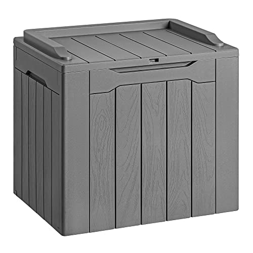 Devoko 30 Gallon Resin Deck Box Outdoor Indoor Waterproof Storage Box for Patio Furniture Pool Accessories Storage for Cushion Garden Tools (30 Gallon, Grey) - color: Grey, size: 30 Gallon 1 Pack