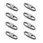 zelin Anti Theft Zipper Clips Double Opening Small Carabiner Clips, 8Pcs Elegant Zinc Alloy Zipper Pull Replacement for Travel, Commuting and Camping (Space Grey) - color: 8 Space Grey