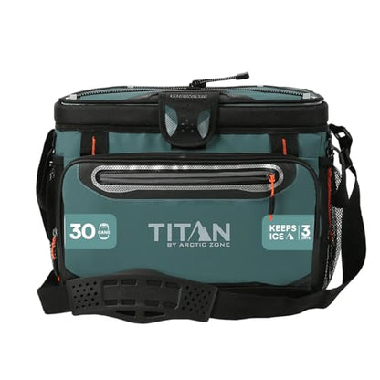 Titan by Arctic Zone Deep Freeze Cooler - Zipperless Hardbody Cooler - Deep Freeze Insulation, HardBody Liner, and SmartShelf - color: Jungle Hunt, size: 30 Can