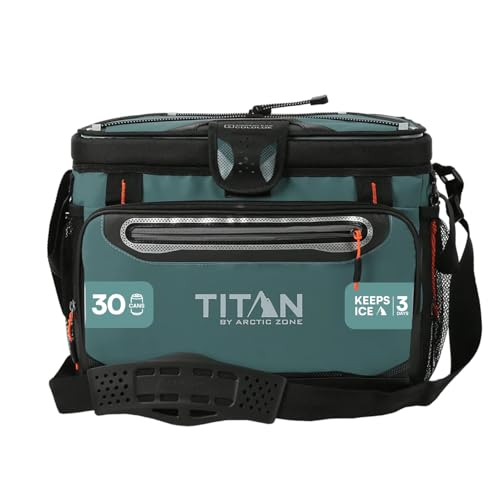Titan by Arctic Zone Deep Freeze Cooler - Zipperless Hardbody Cooler - Deep Freeze Insulation, HardBody Liner, and SmartShelf - color: Jungle Hunt, size: 30 Can