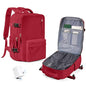 WONHOX Vacuum Seal Backpack for Travel with Air Pump Compression Daypack Personal Item Carry on Flight Approved Vacpack Laptop Space Saver Bags Storage with Vacuum System Travel Bag Women Men Red - color: A1-red